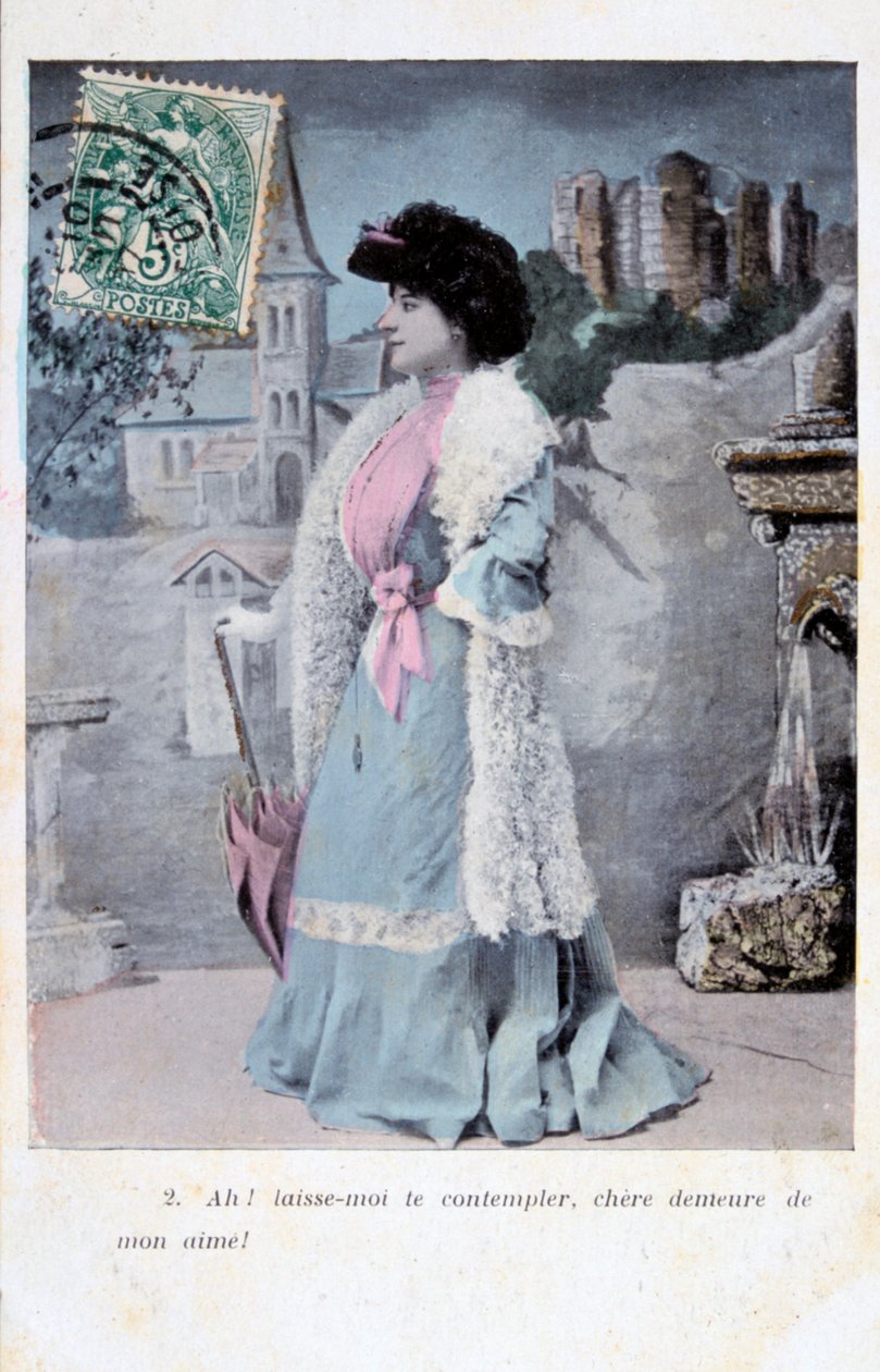 Fransk postkort, c1900 av Unbekannt