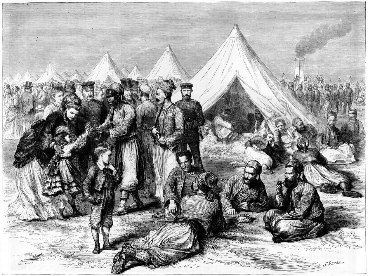 Fransk krigsfangeleir ved Wahn, nær Köln, fransk-prøyssisk krig, 1870 av Unbekannt