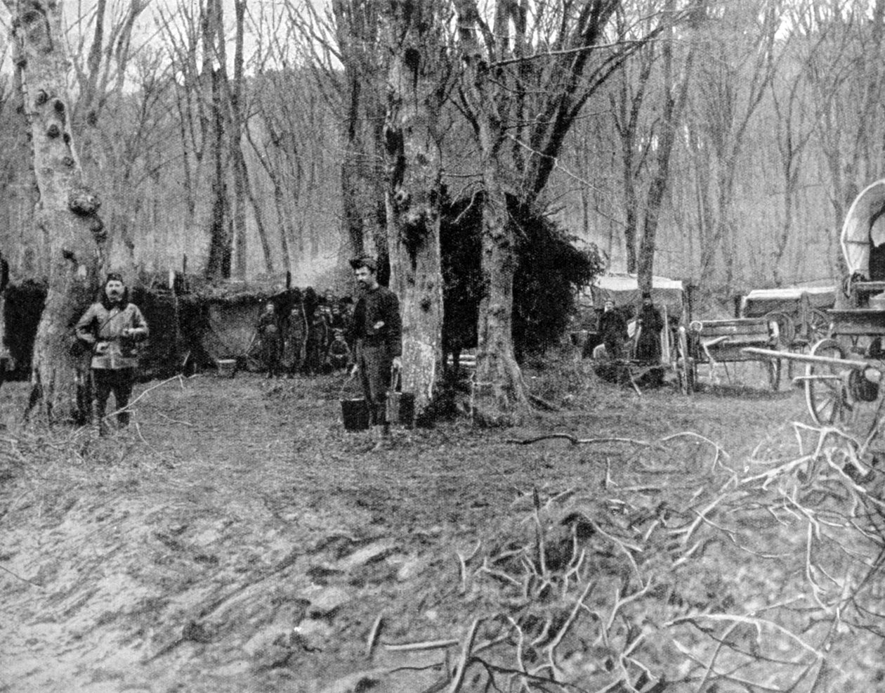 Fransk rasteplass og suppekjøkken bak linjene, første verdenskrig, 1915 av Unbekannt