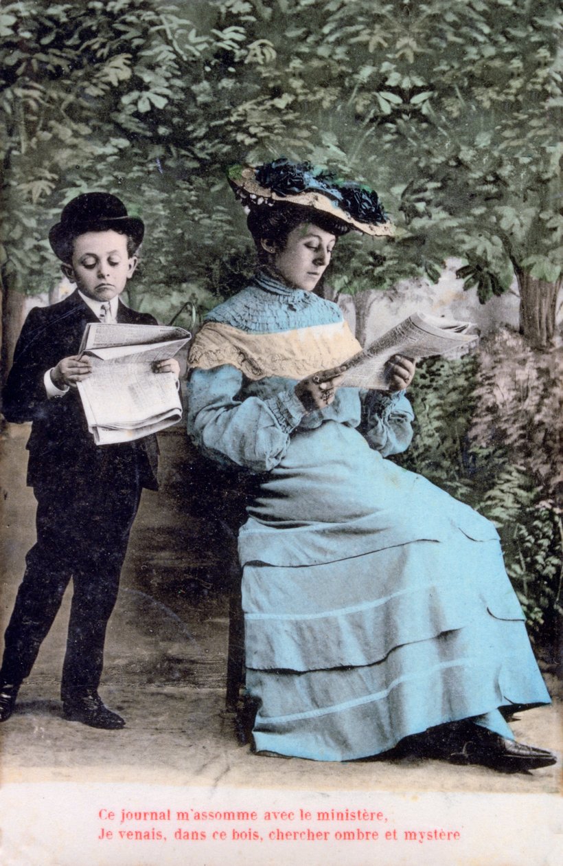 Fransk romantisk postkort, c1900 av Unbekannt