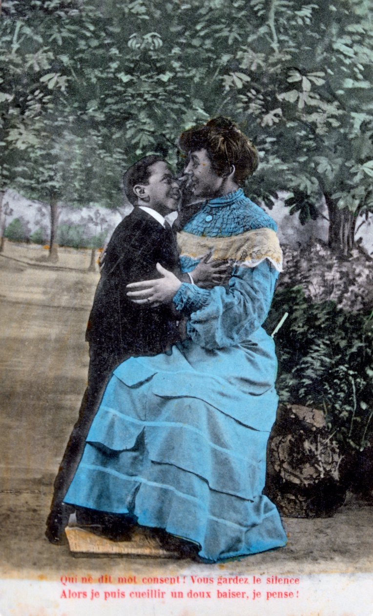 Fransk romantisk postkort, c1900 av Unbekannt