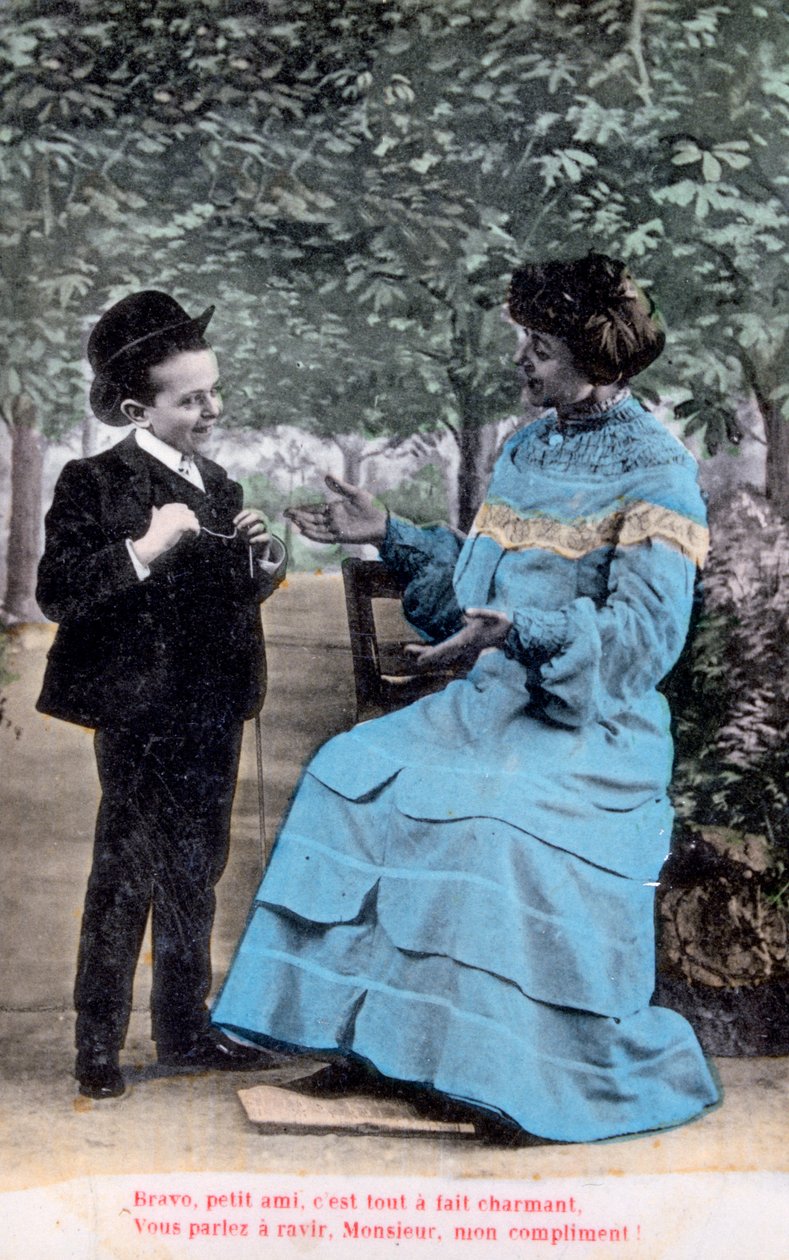 Fransk romantisk postkort, c1900 av Unbekannt