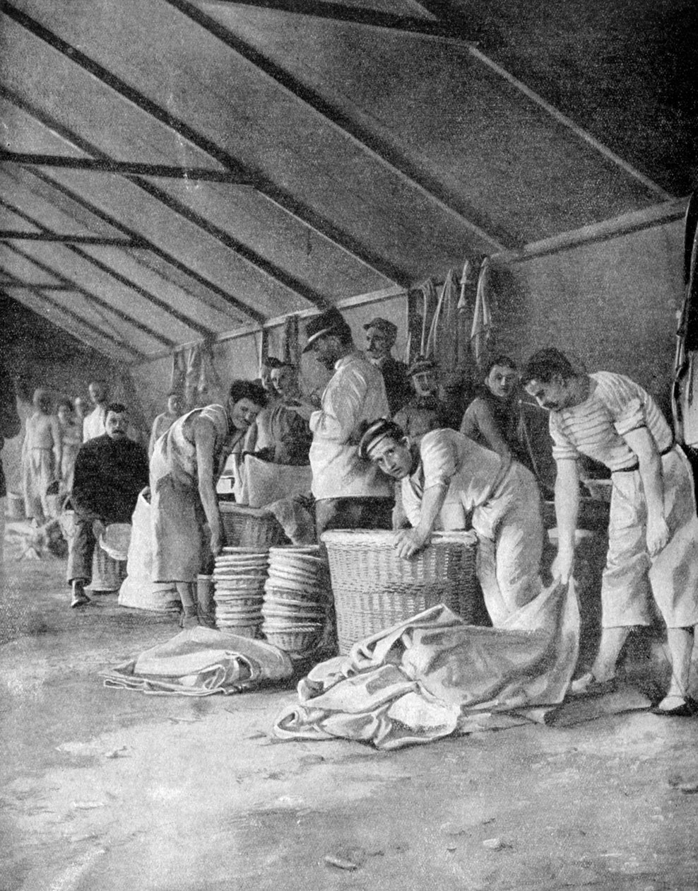 Franske sjømenn i en leir i Moudros, Lemnos, Hellas, 1915 av Unbekannt