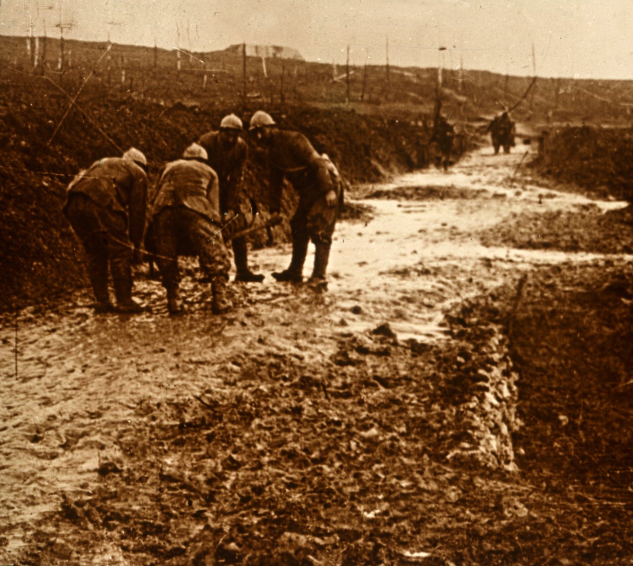 Franske soldater, Froideterre, Frankrike, c1914-c1918 av Unbekannt