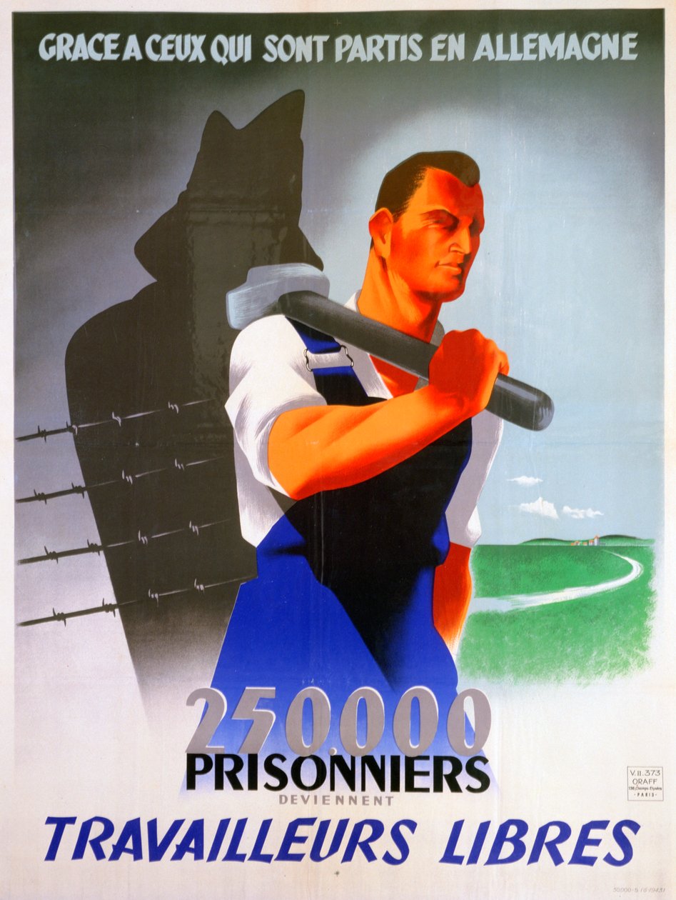 Fransk arbeidere for Tyskland-plakat, 1943 av Unbekannt