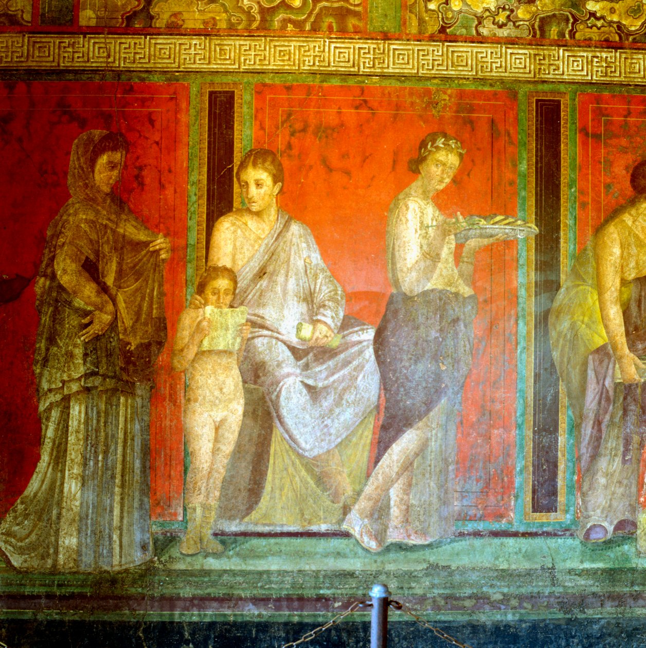 Freskomaleri fra mysterienes villa, Pompeii, Italia, 1. århundre f.Kr.-1. århundre e.Kr. av Unbekannt