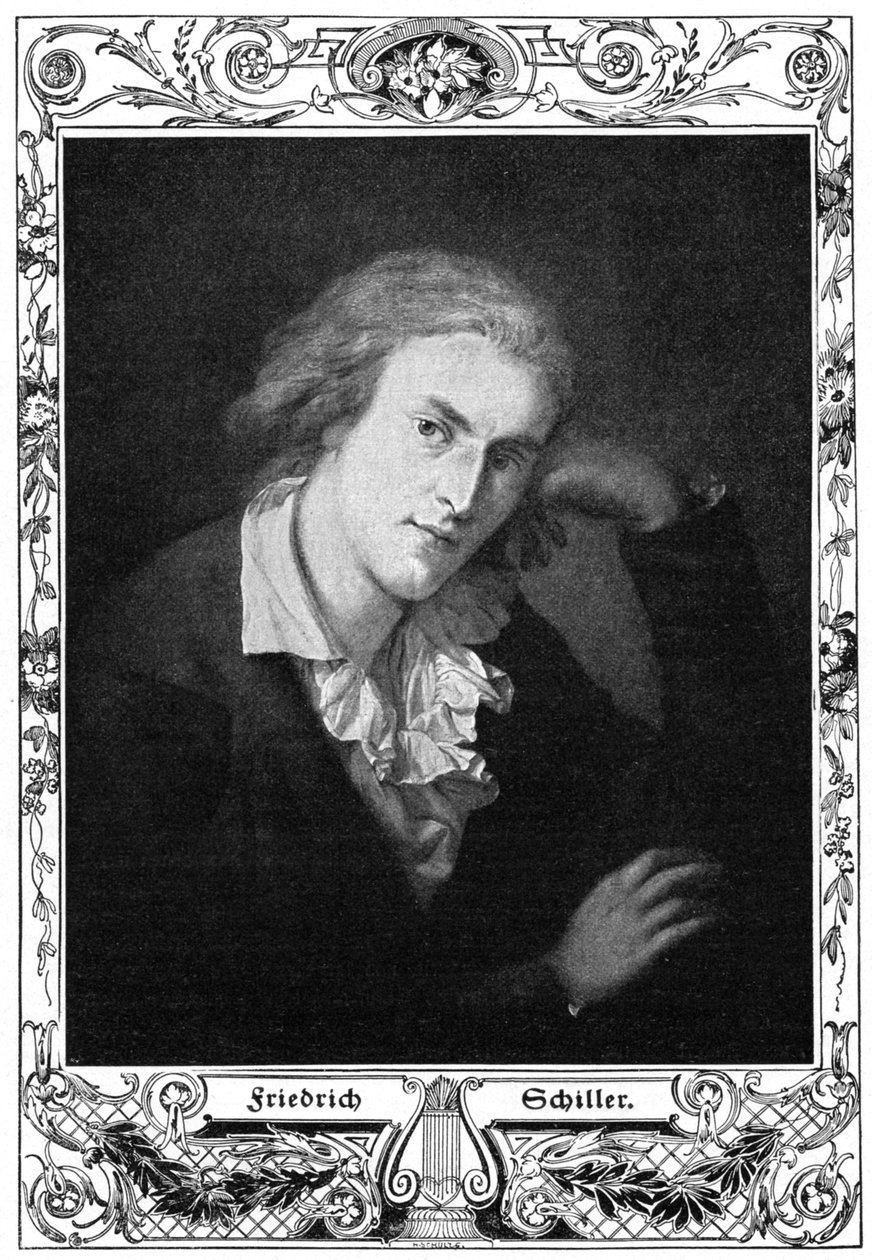 Friedrich Schiller , tysk poet, filosof, historiker og dramatiker, 1900 av Unbekannt