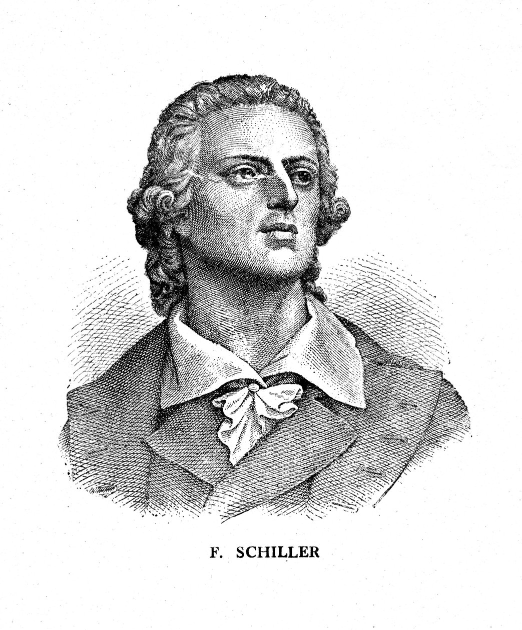 Friedrich Schiller , tysk poet, filosof, historiker og dramatiker, 1800-tallet av Unbekannt
