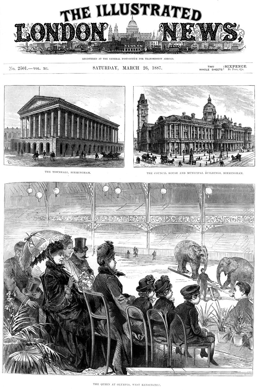 Forsiden av The Illustrated London News, 1887 av Unbekannt