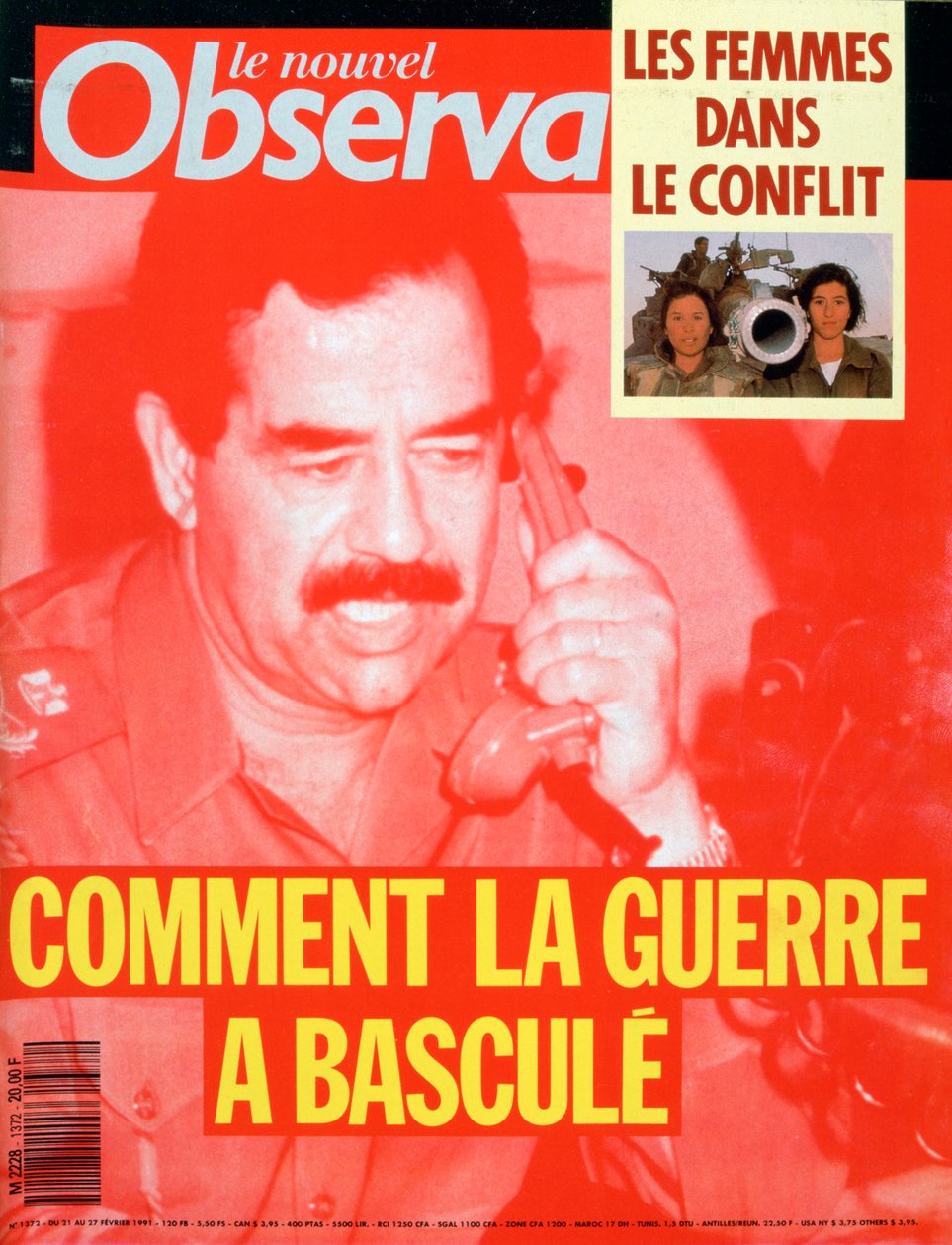 Forside av Le Nouvel Observateur, februar 1991 av Unbekannt