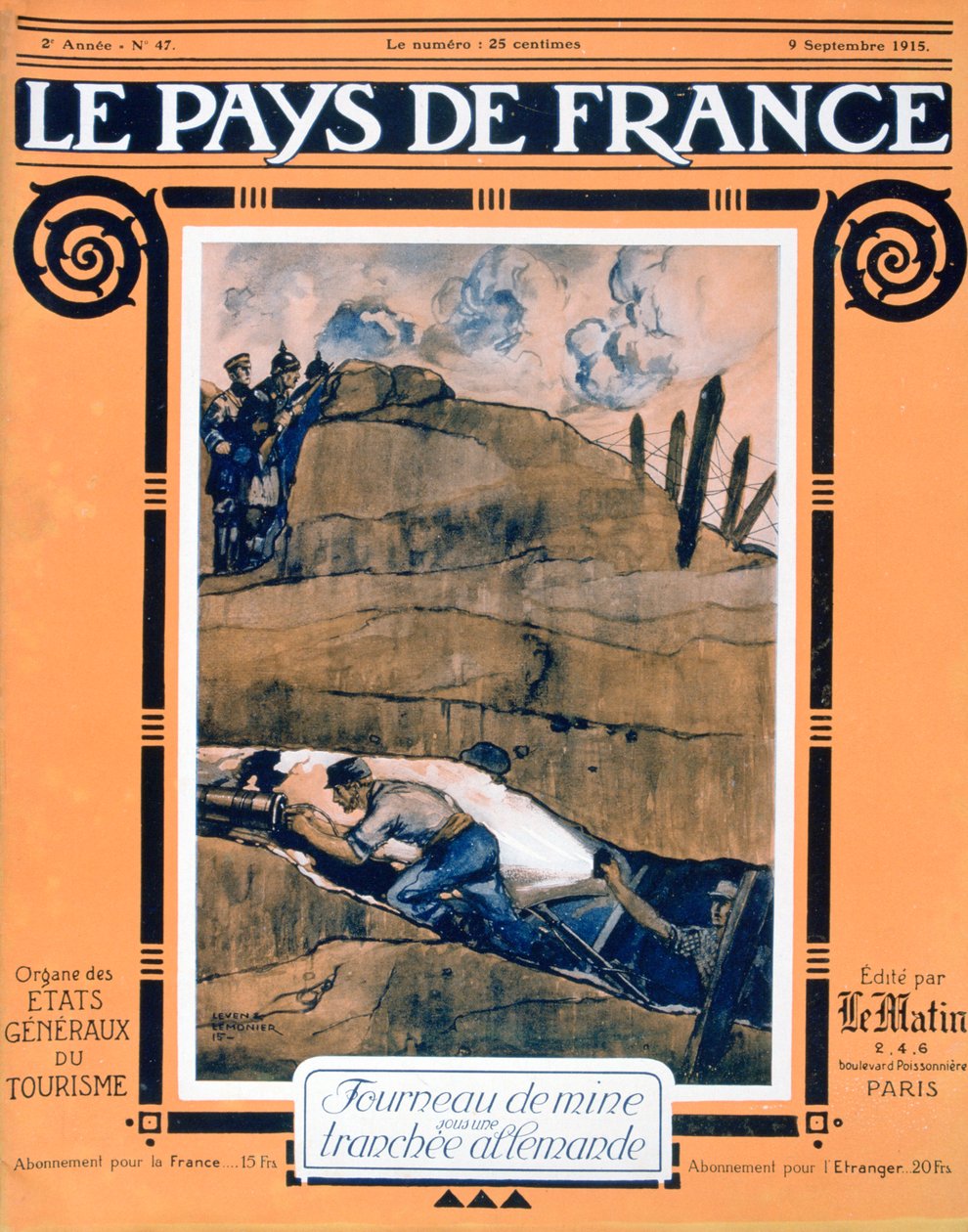 Forside av Le Pays de France, 9. september 1915 av Unbekannt