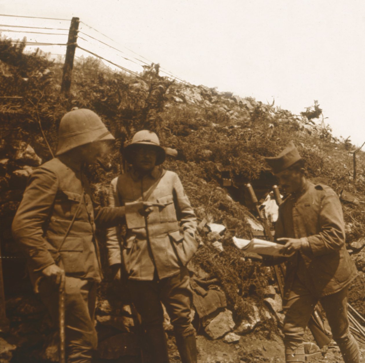 Frontlinje mot Monastir, Serbia, c1916 av Unbekannt