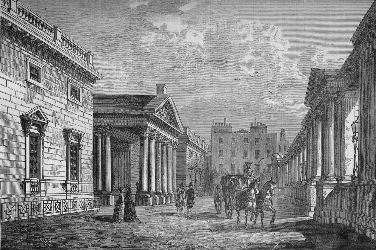 Forsiden av Carlton House, Westminster, London, c1820 1878 av Unbekannt