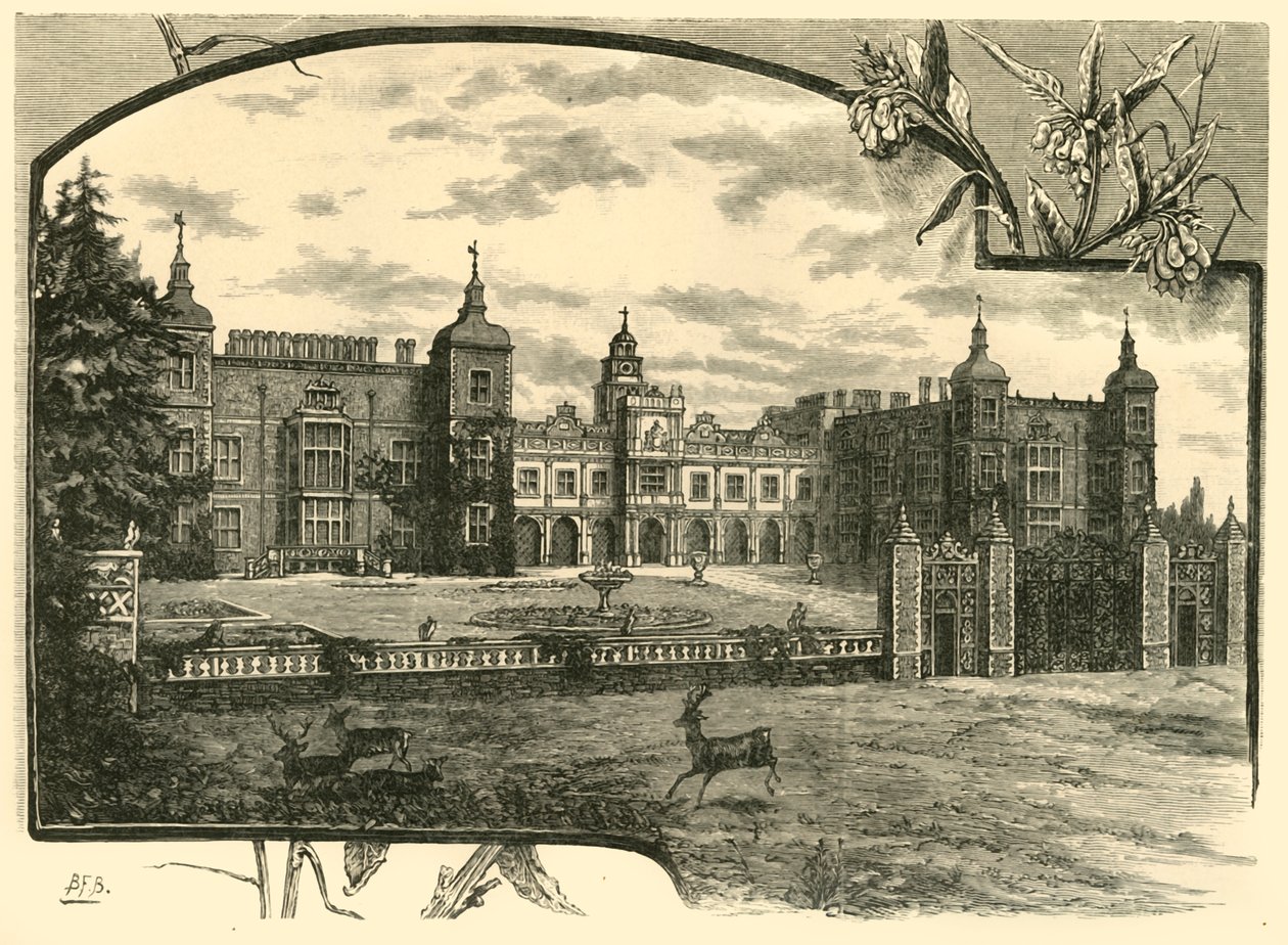Foran Hatfield House, 1898. av Unbekannt