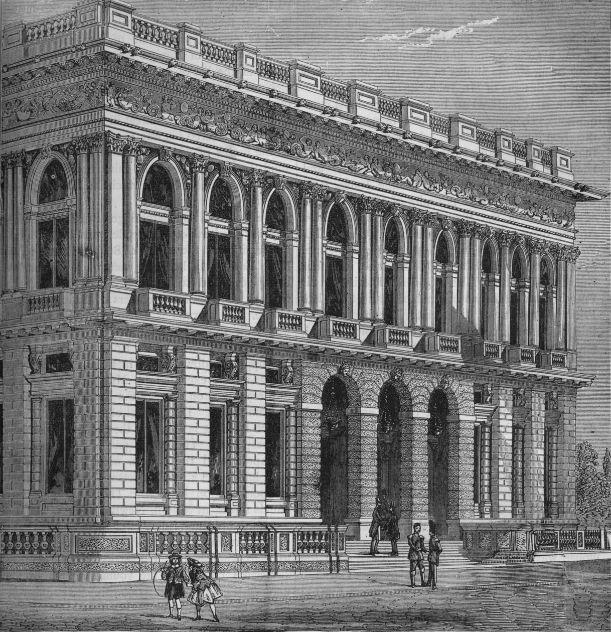 Front of the Army and Navy Club, Westminster, London, c1870 1878 av Unbekannt