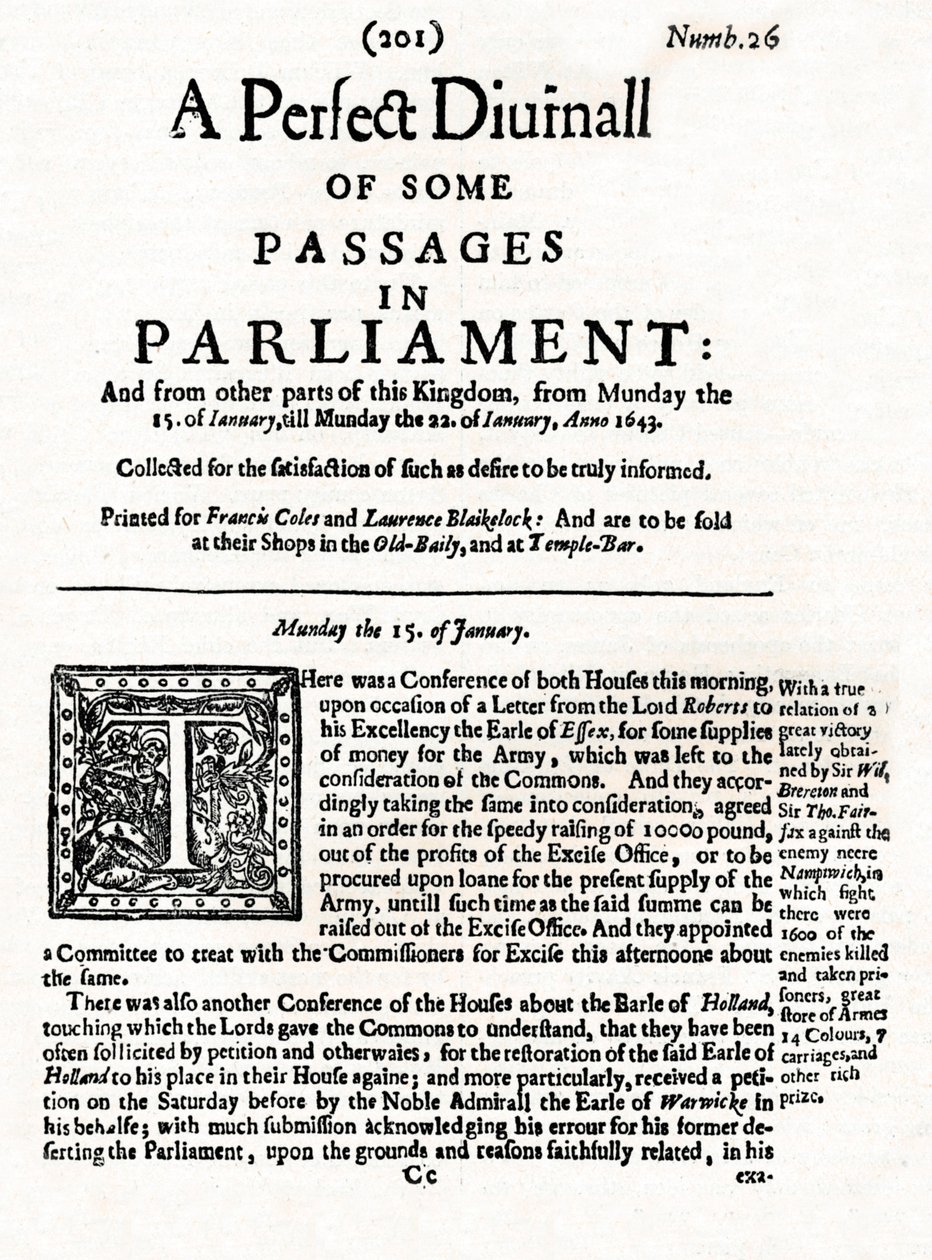 Forsiden av A Perfect Diurnall of Some Passages in Parliament, 1643 1905 av Unbekannt