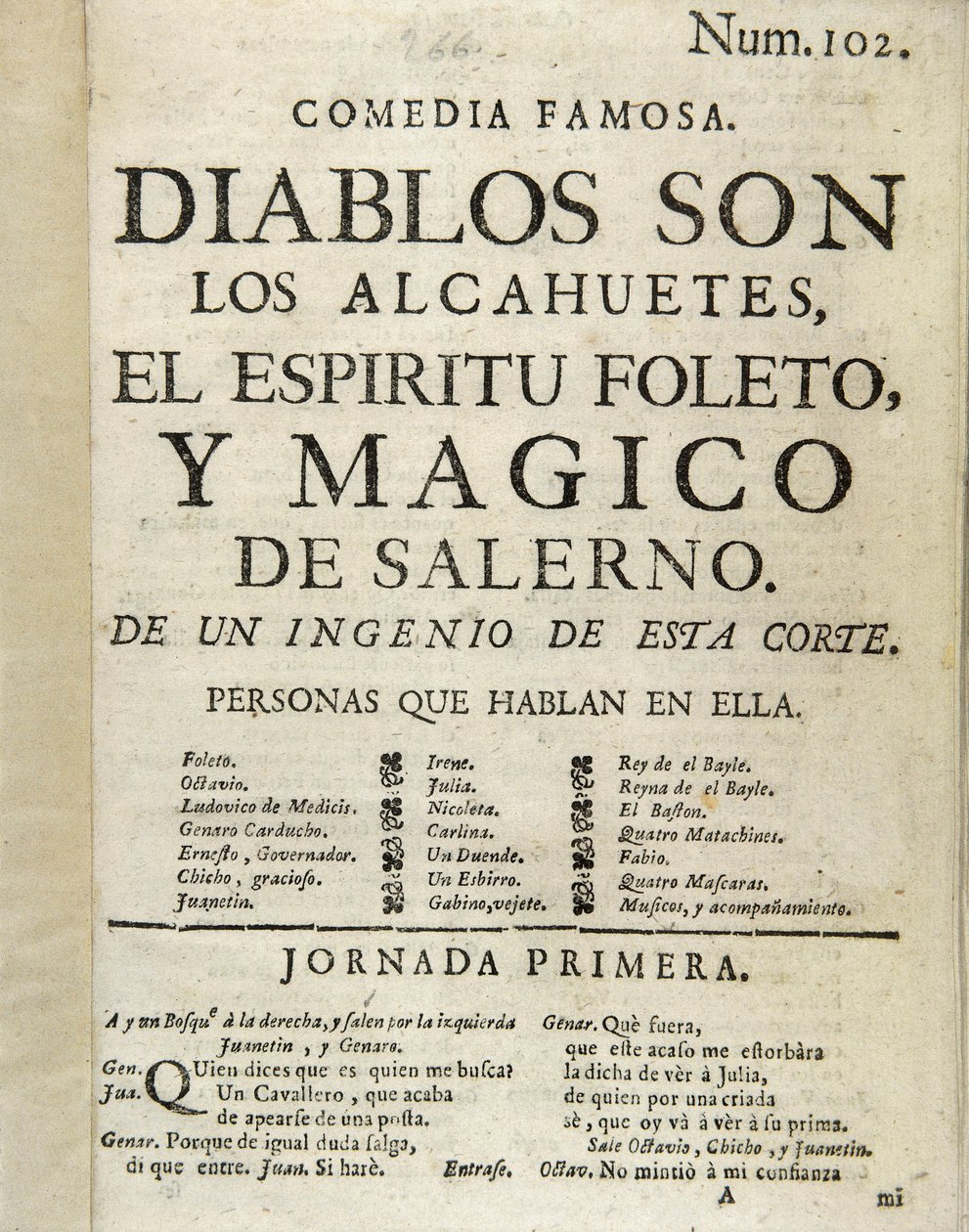 Frontispice av "Devils are the pimps, the foetus, and magical spirit of Salerno" av Unbekannt