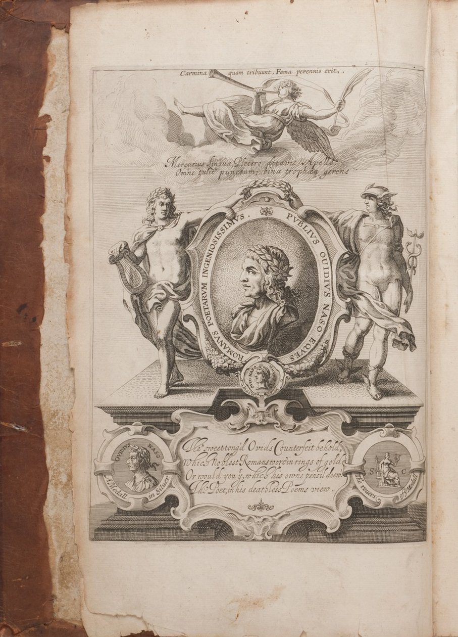 Frontispice med portrett av Ovid, Metamorphoses, Oxford, 1632 av Unbekannt