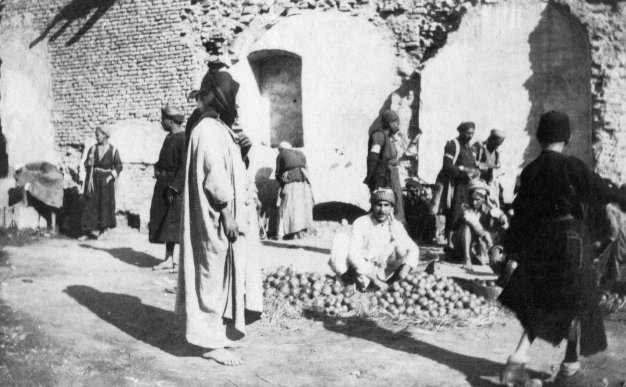 Fruktmarkedet, Bagdad, Irak, 1917-1919 av Unbekannt