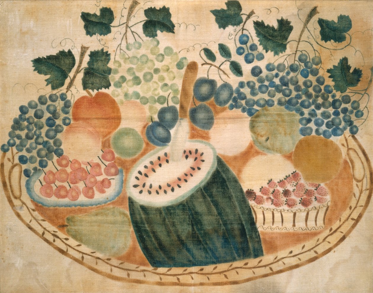Frukt på brett, ca. 1840. av Unbekannt