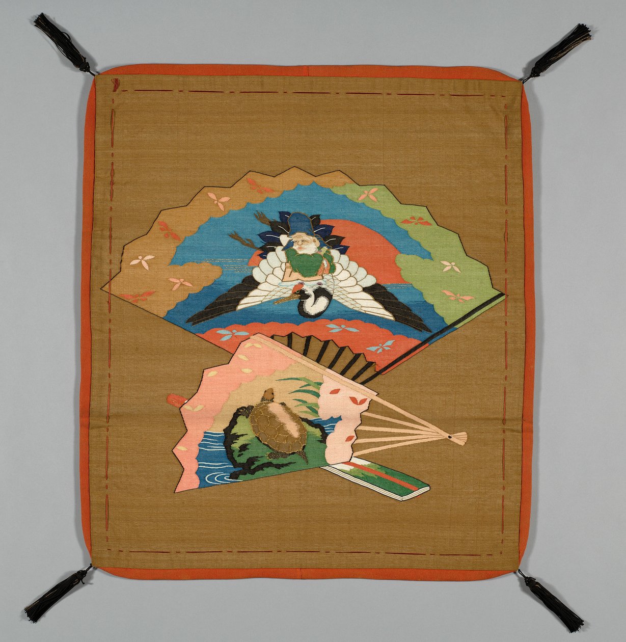 Fukusa Gift Cover, Japan, late Edo period 1789-1868 Meiji period 1868-1912, 19th century.    1205988   no       norwegian Successfully Translated  Original: Equestrian Portrait of a Noble, ca. 1775. Translat: Equestrian Portrait of a Noble, ca. 1775. 11854 av Unbekannt