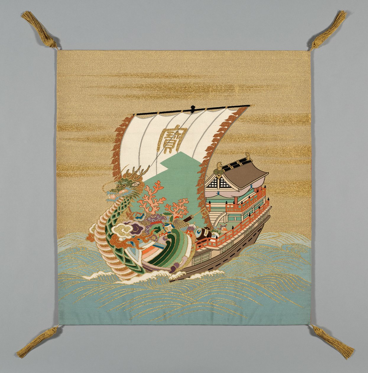 Fukusa gaveomslag, Japan, sen Edo-periode 1789-1868 Meiji-periode 1868-1912, 1800-tallet. av Unbekannt
