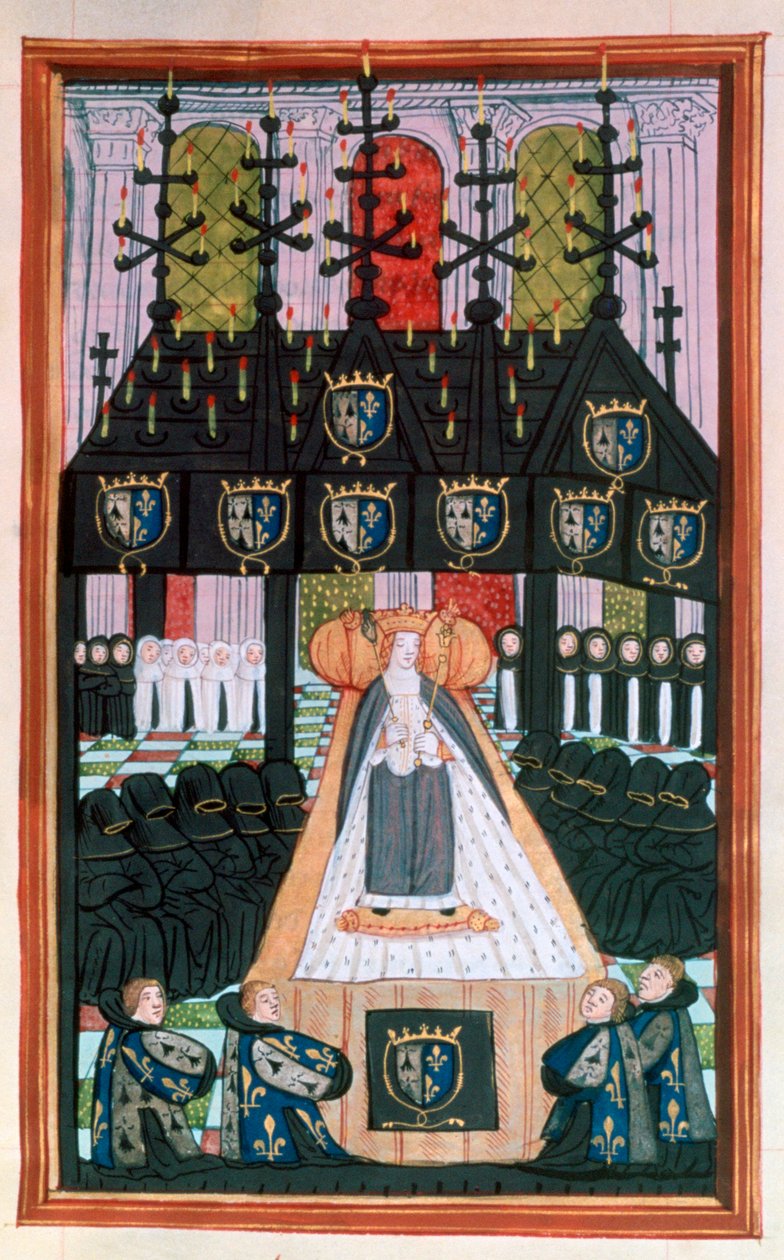 Begravelse til Anne av Bretagne, Notre Dame, Paris, 1514, 1500-tallet av Unbekannt