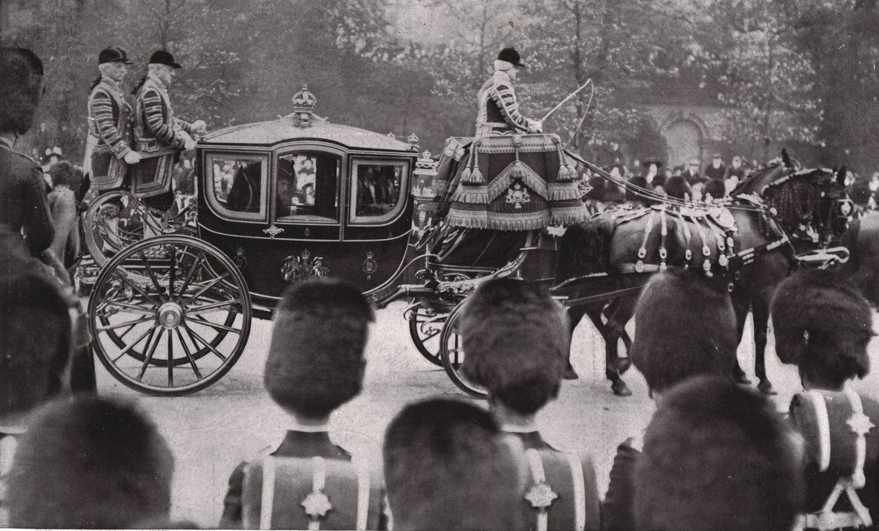 Begravelsesprosesjon til kong Edward VII, London, 20. mai 1910. av Unbekannt
