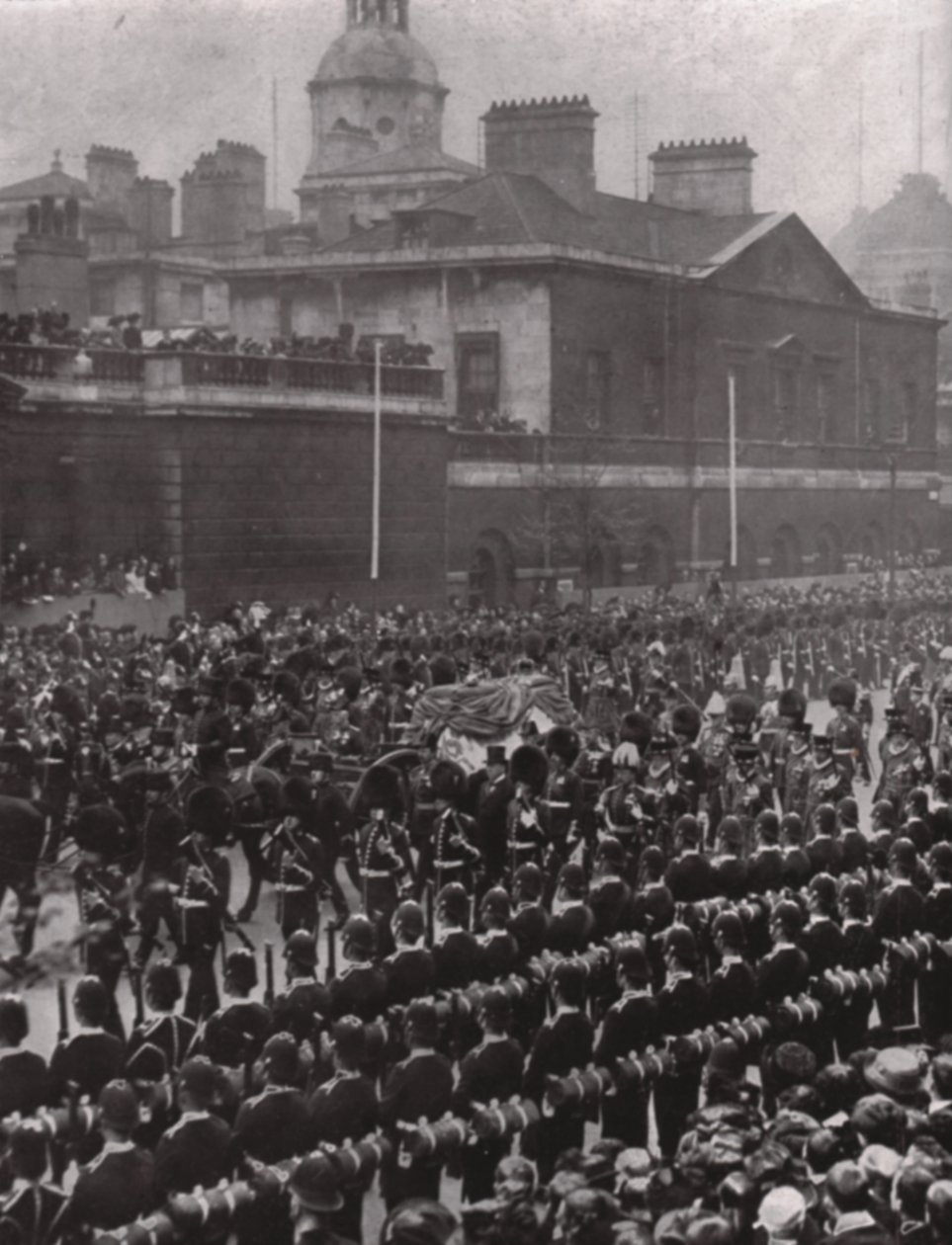 Begravelsesprosesjon av kong Edward VII, Whitehall, London, 20. mai 1910. av Unbekannt