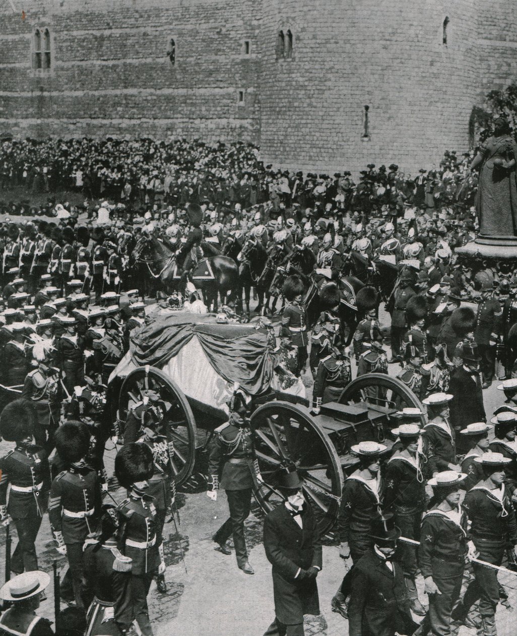 Begravelsesprosesjon til kong Edward VII, Windsor, 20. mai 1910. av Unbekannt