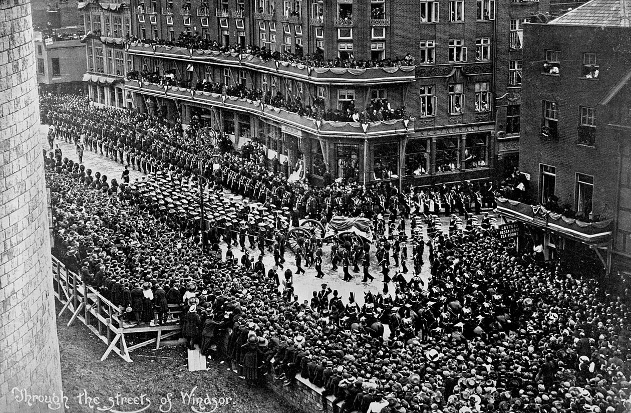 Begravelsesprosesjon av kong Edward VII, Windsor, Berkshire, 1910 av Unbekannt