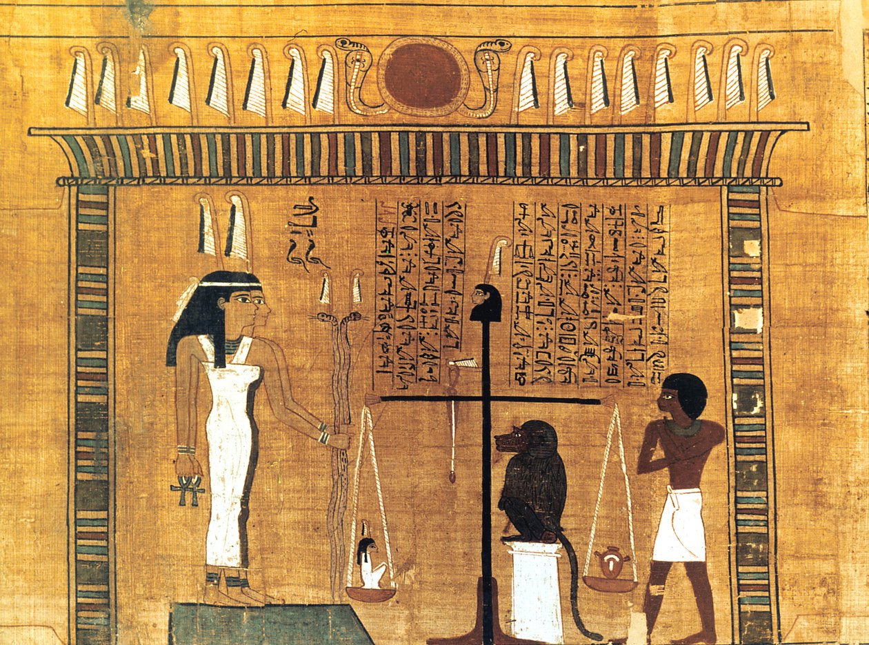 Begravelsespapyrus, gammel egyptisk, 18. dynasti, 1550-1293 f.Kr. av Unbekannt