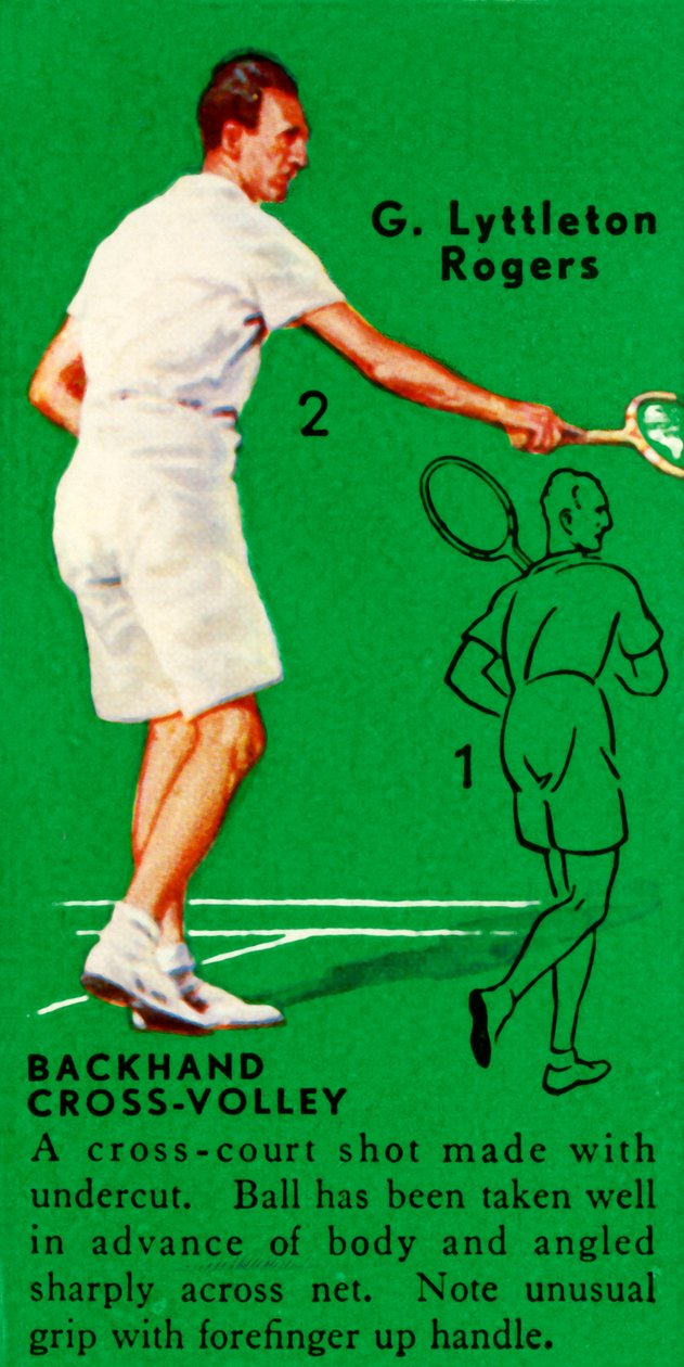 G. Lyttleton Rogers - Backhand Cross-Volley, c1935. av Unbekannt