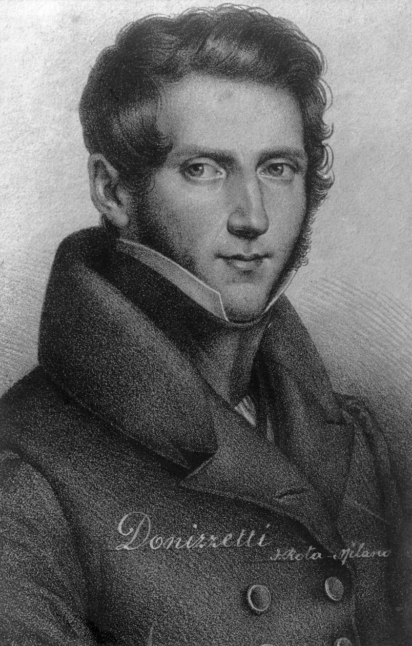 Gaetano Donizetti 1797-1848, italiensk komponist, 1900-tallet av Unbekannt