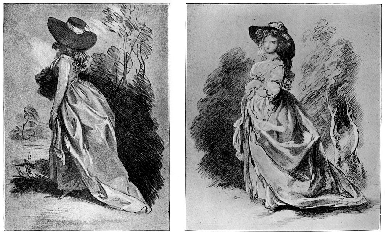 Gainsboroughs studerer for sitt berømte portrett av hertuginnen av Devonshire, c1787 1901 av Unbekannt