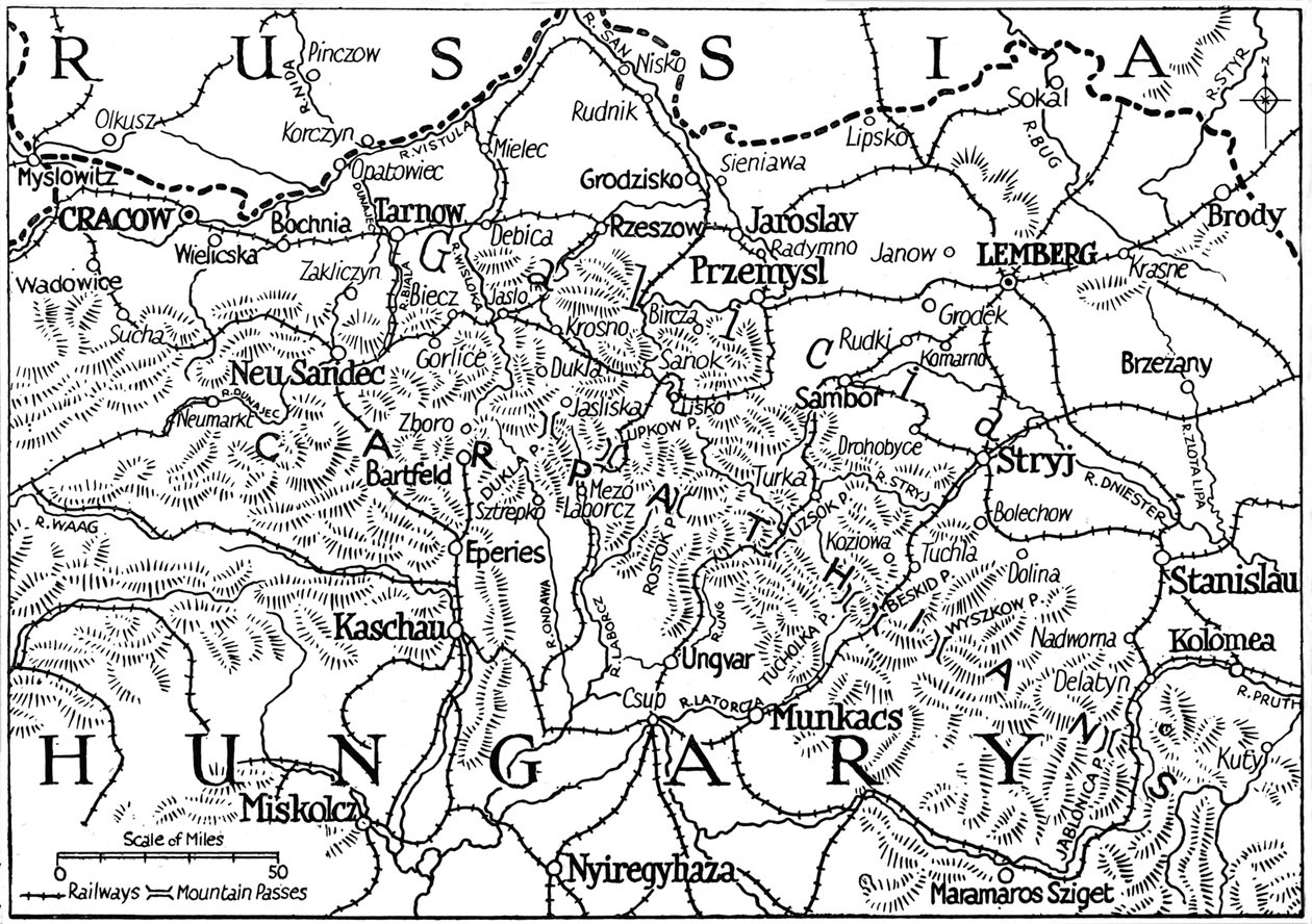 Galicia og Karpatene, 1915 av Unbekannt