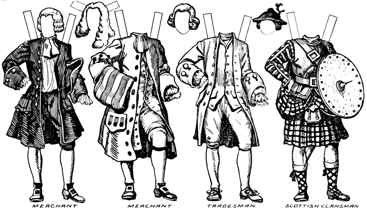 Gallery of Historic Costume: What People Wear in Early Georgian Days, c1934 av Unbekannt