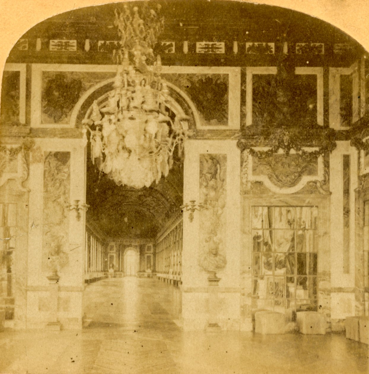 Gallery of Mirrors, Versailles, Frankrike, slutten av 1800-tallet. av Unbekannt