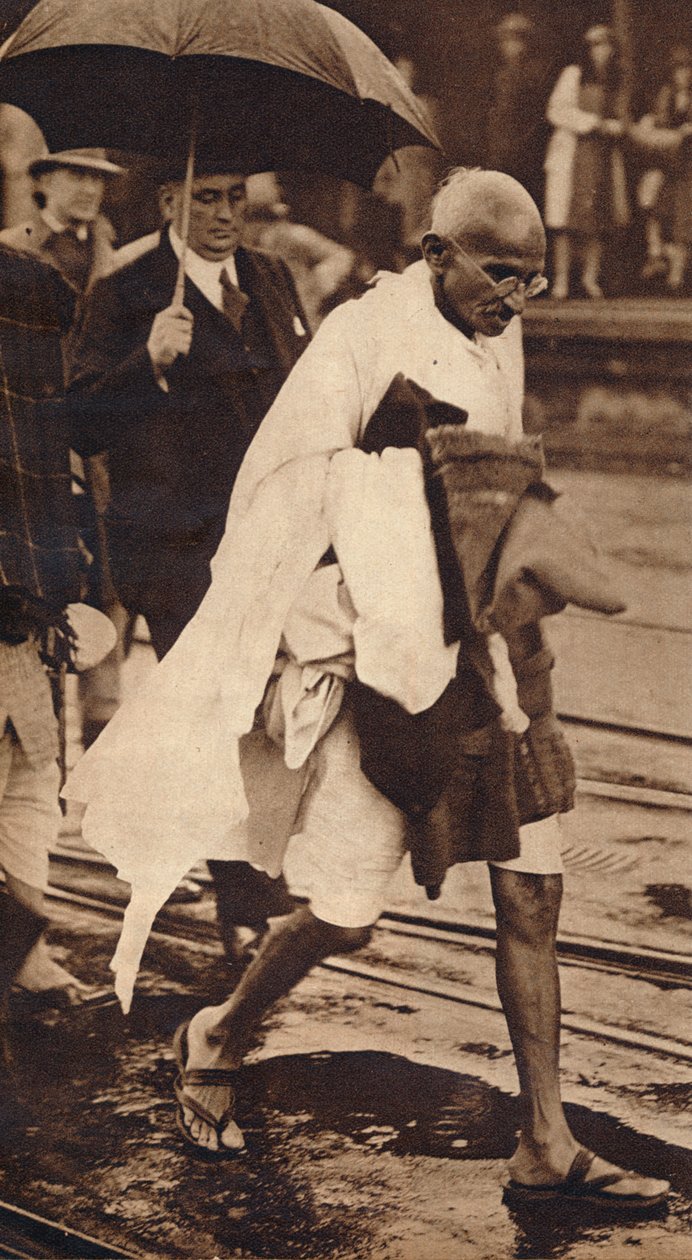Gandhi i London, 1930, 1938 av Unbekannt