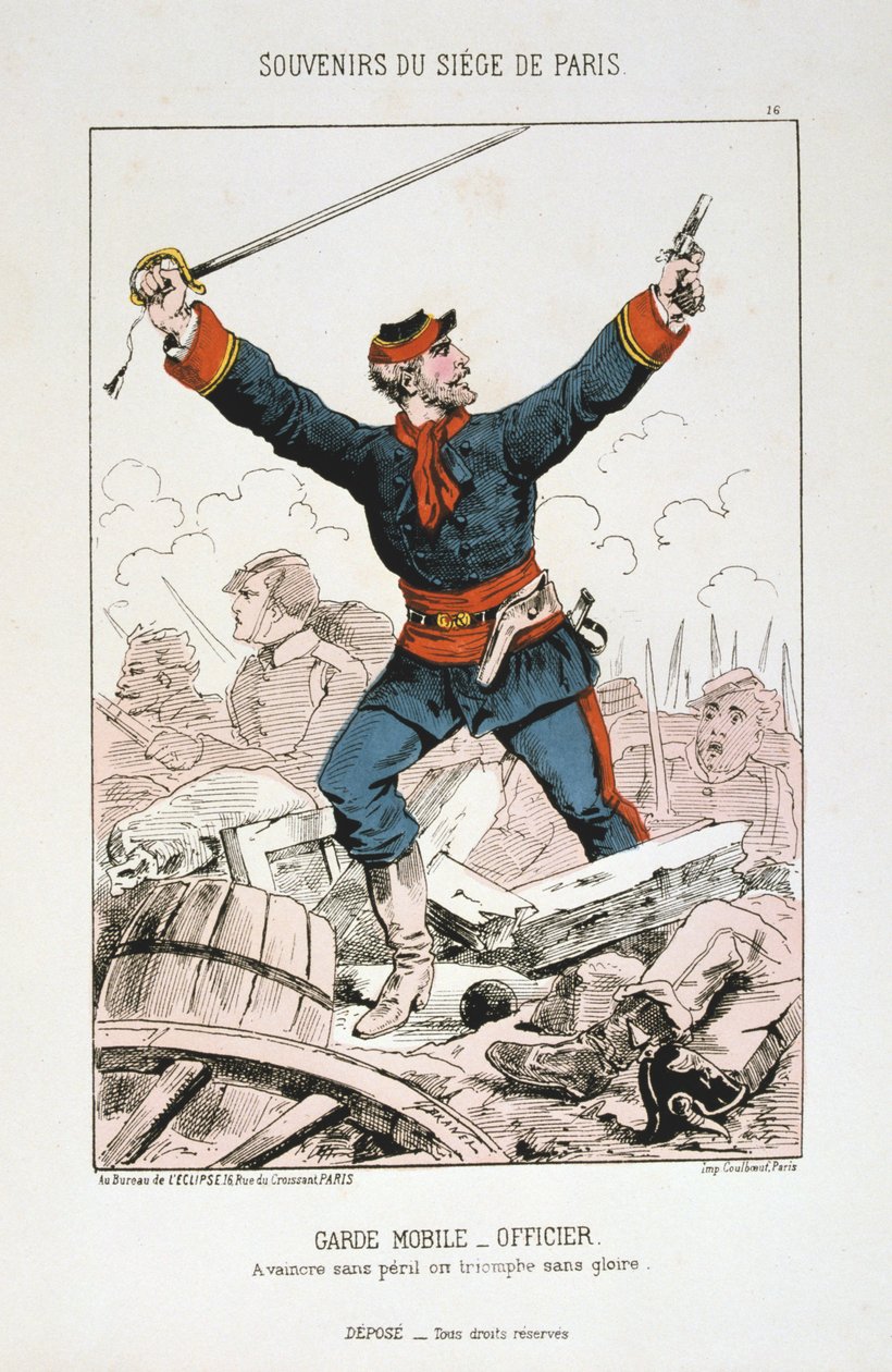 Garde Mobile - offiser, beleiringen av Paris, 1870-1871 av Unbekannt
