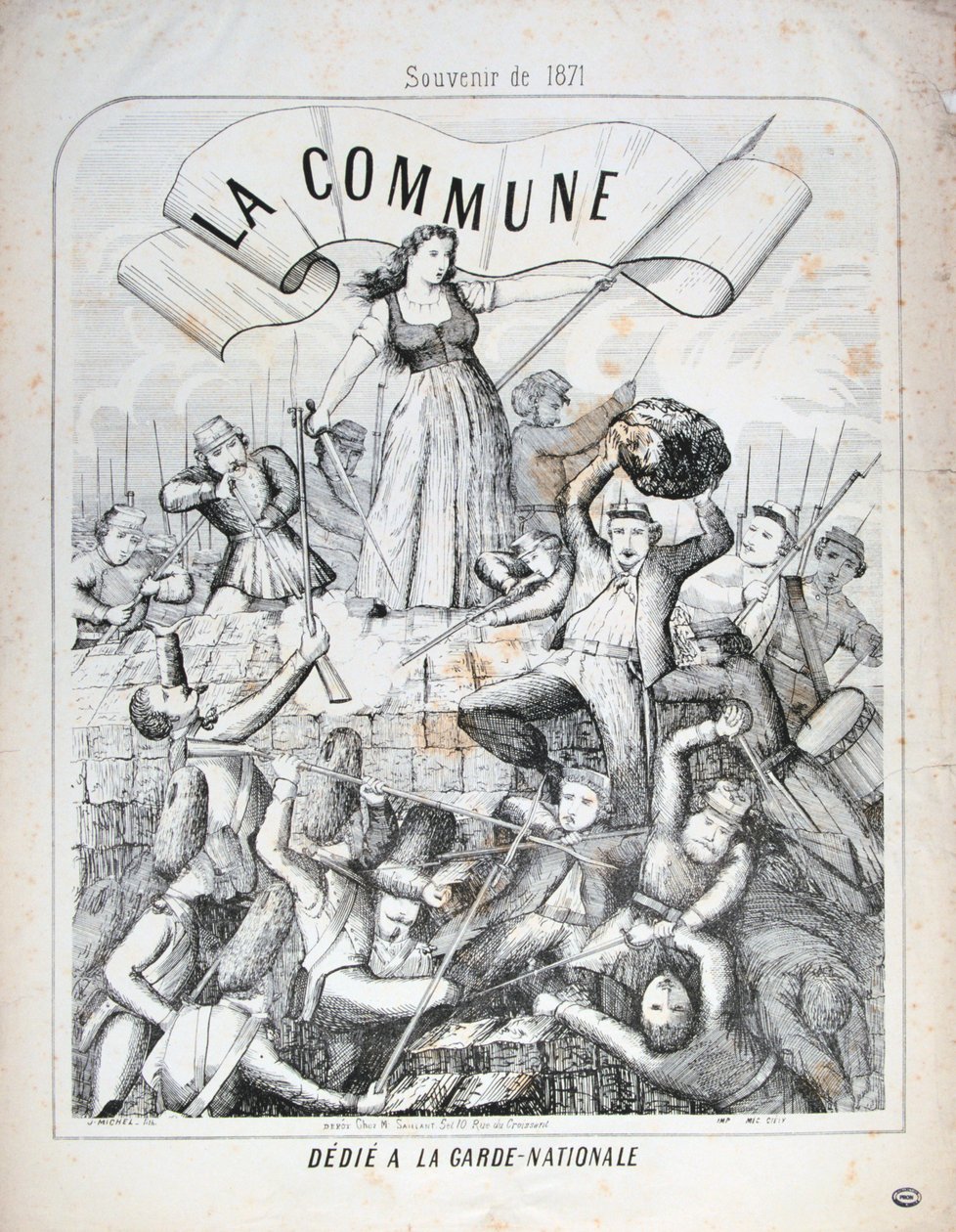 Nasjonalgarden, Paris kommune, 1871. av Unbekannt
