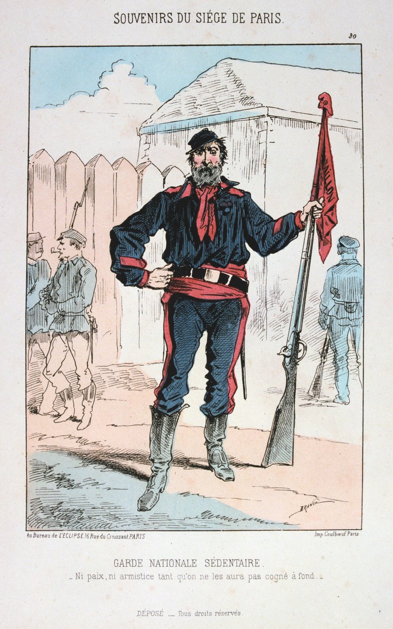 Stillesittende nasjonalgarde, beleiring av Paris, 1870-1871 av Unbekannt