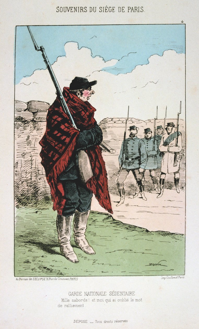 Guard National Sedentaire, beleiring av Paris, 1870-1871 av Unbekannt