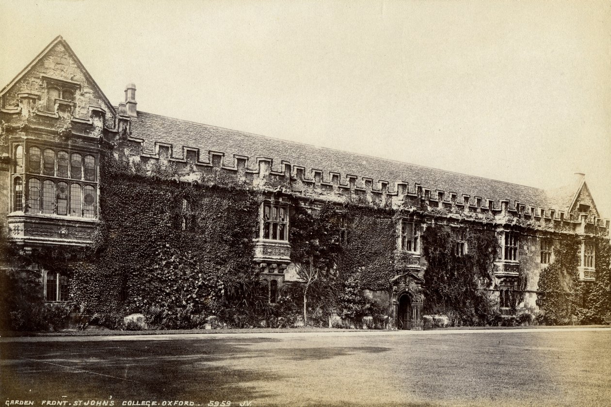 Hagefront, St Johns College, Oxford, Oxfordshire, sent på 1800- eller tidlig på 1900-tallet av Unbekannt