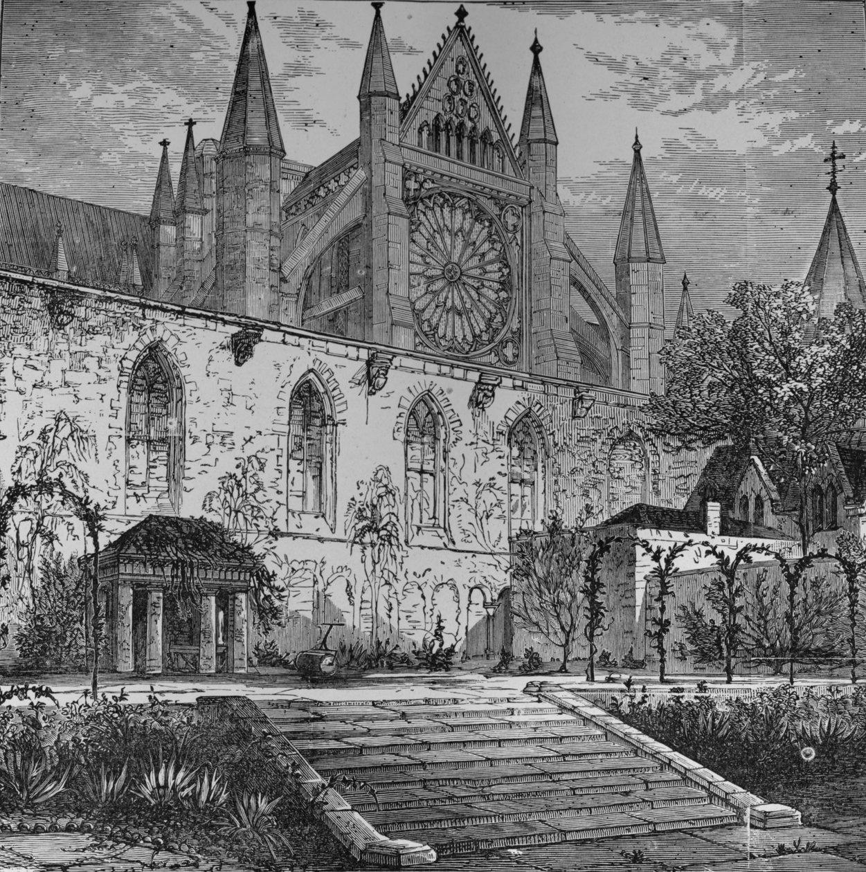 Garden of Ashburnham House, 1890 av Unbekannt