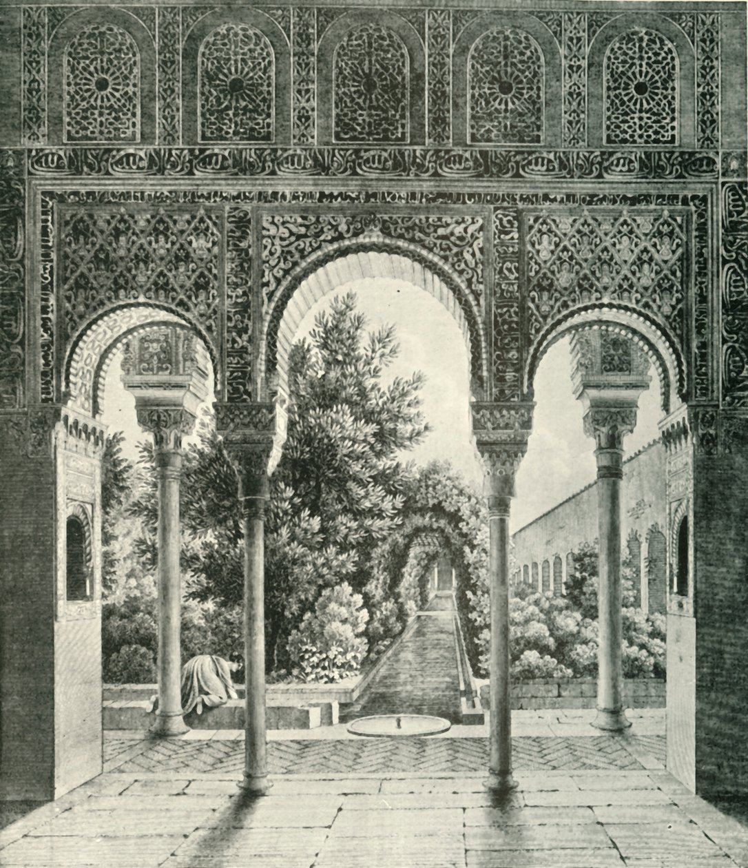 Garden of the Generalife, 1800-tallet, 1907. av Unbekannt