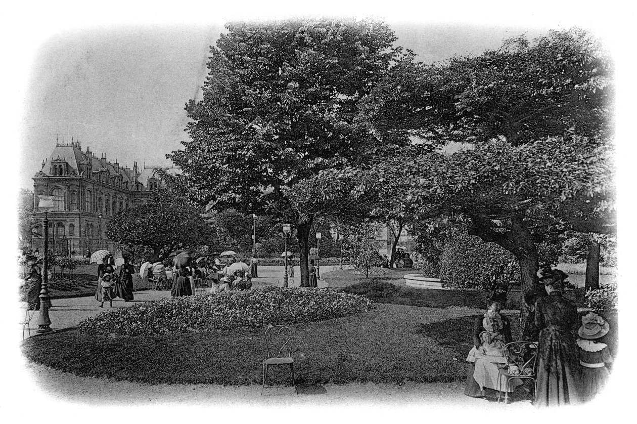 Gardens of the Hotel de Ville, Le Havre, Normandie, Frankrike, tidlig på 1900-tallet av Unbekannt