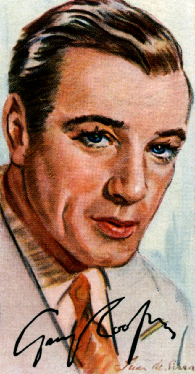 Gary Cooper, 1901-1961, amerikansk filmskuespiller med britisk arv, 1900-tallet av Unbekannt