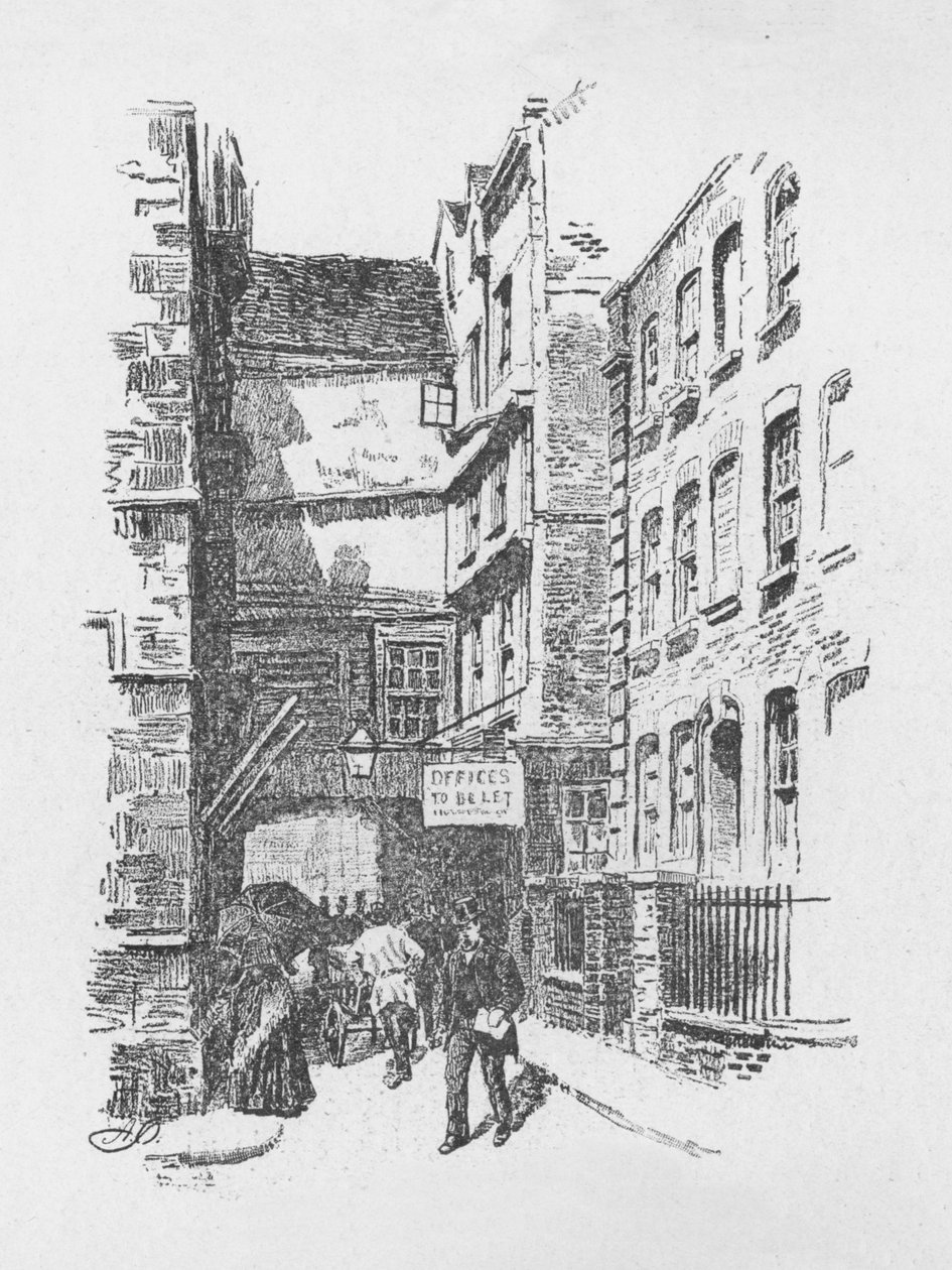 Gateway to Great St. Helens, and Almshouses, 1890 av Unbekannt
