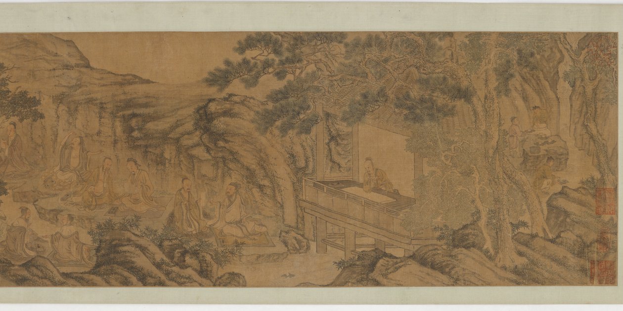 Samling ved Orchid Pavilion, Ming-dynastiet, 1500-1600-tallet. av Unbekannt